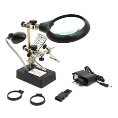 LED MUNKALÁMPA NAGYÍTÓVAL ÉS FÉM SEGÉDKAROKKAL RAGASZTÁSHOZ