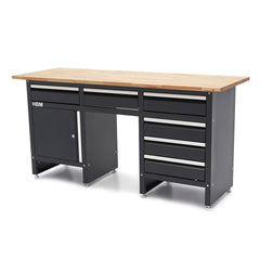 FÉM SZERSZÁMOS SZEKRÉNY KEMÉNYFA MUNKALAPPAL 171CM 1 AJTÓVAL 6 FIÓKKAL HBM MACHINES PREMIUM, HOLLANDIA