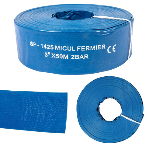 Vízelvezető tömlő Lapos PVC 3 hüvelyk 50M