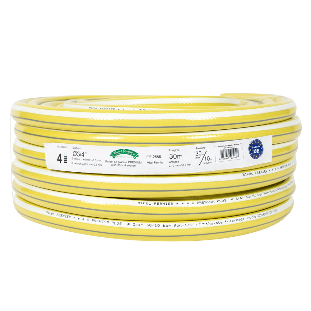 Víztömlő premium plus 3/4" 30 m 4 rétegű cl5 micul fermier