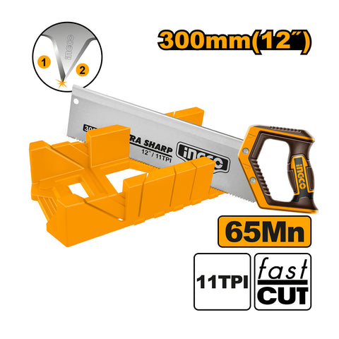 KÉZI GÉRVÁGÓ FŰRÉSZ ÁLLVÁNNYAL 300 MM INGCO