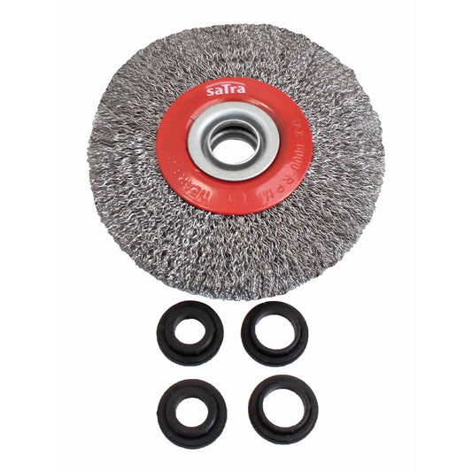 DRÓTCSISZOLÓ - DRÓTKEFE KORONG 125 MM-ES KÖR ALAKÚ