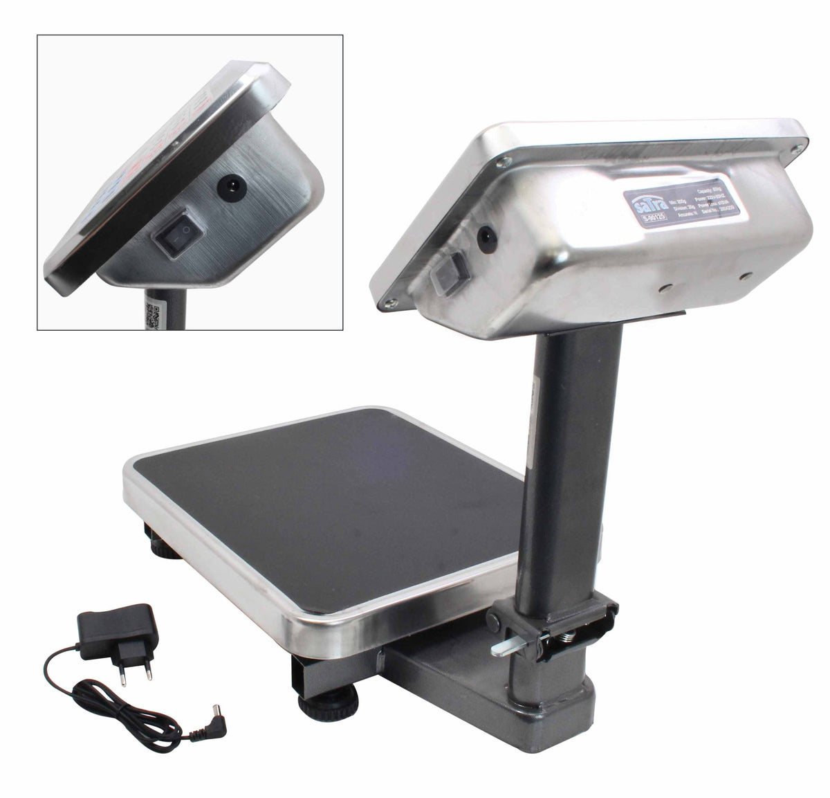 Mérleg platformal és összecsukható karral LCD kijelzővel 60 kg SATRA