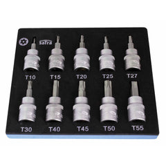 BIT TORX SZERSZÁMOS SZEKRÉNY MODUL KÉSZLET 3/8