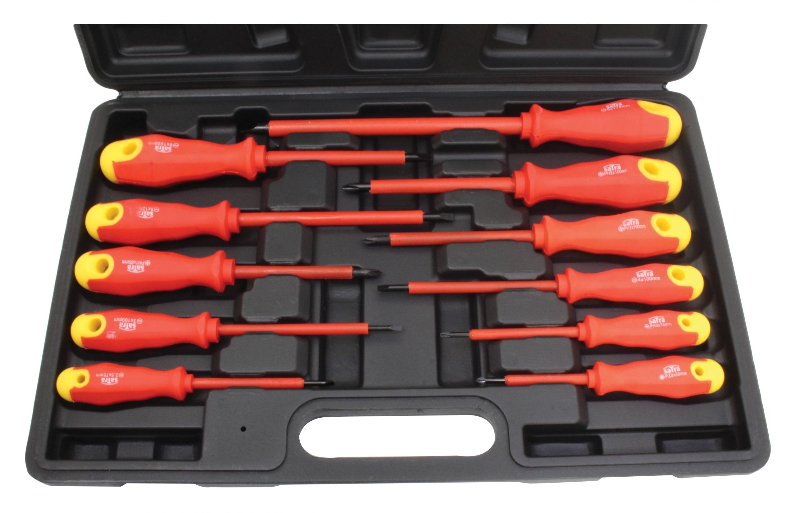 SZIGETELT CSAVARHÚZÓ KÉSZLET MÁGNESES HEGGYEL VILLANYSZERELŐKNEK CR-V 11 DB