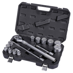 BIHEXAGONÁLIS DUGÓKULCS KÉSZLET 12 PONTOS 3/4″ 19–50 MM 16 DB