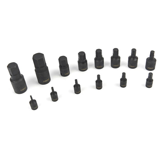 GÉPI DUGÓKULCS IMBUSZ KÉSZLET HÜVELYKBEN HEX 14 DB HBM