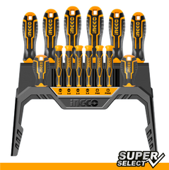 CSAVARHÚZÓ KÉSZLET ÁLLVÁNNYAL 14DB INGCO