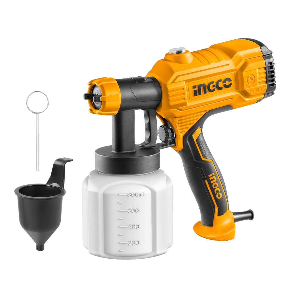 Elektromos festőpisztoly tartállyal 800ml 450W INGCO