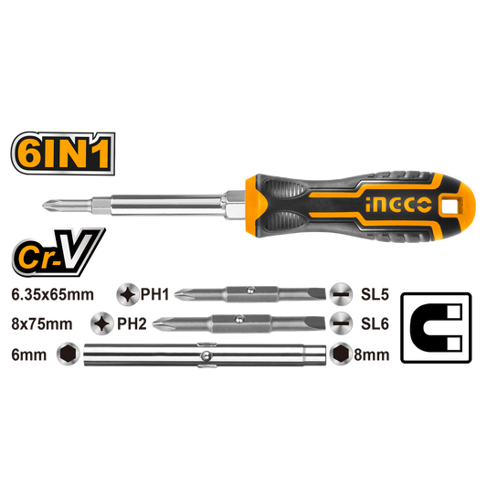 6 AZ 1-BEN CSAVARHÚZÓ INGCO