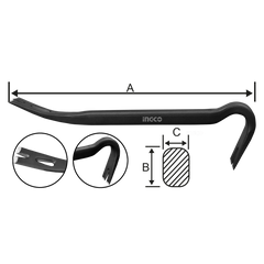 FESZÍTŐVAS 35CM INGCO