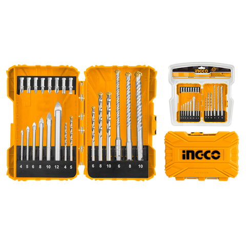 FÚRÓSZÁR ÉS BIT KÉSZLET 22 DB INGCO