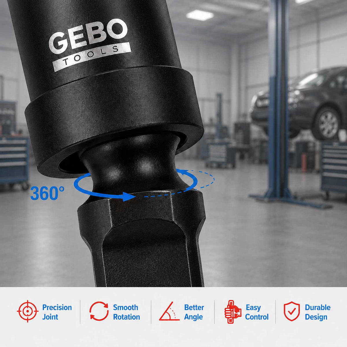 Csuklós gépi adapter 1/2" GEBO TOOLS