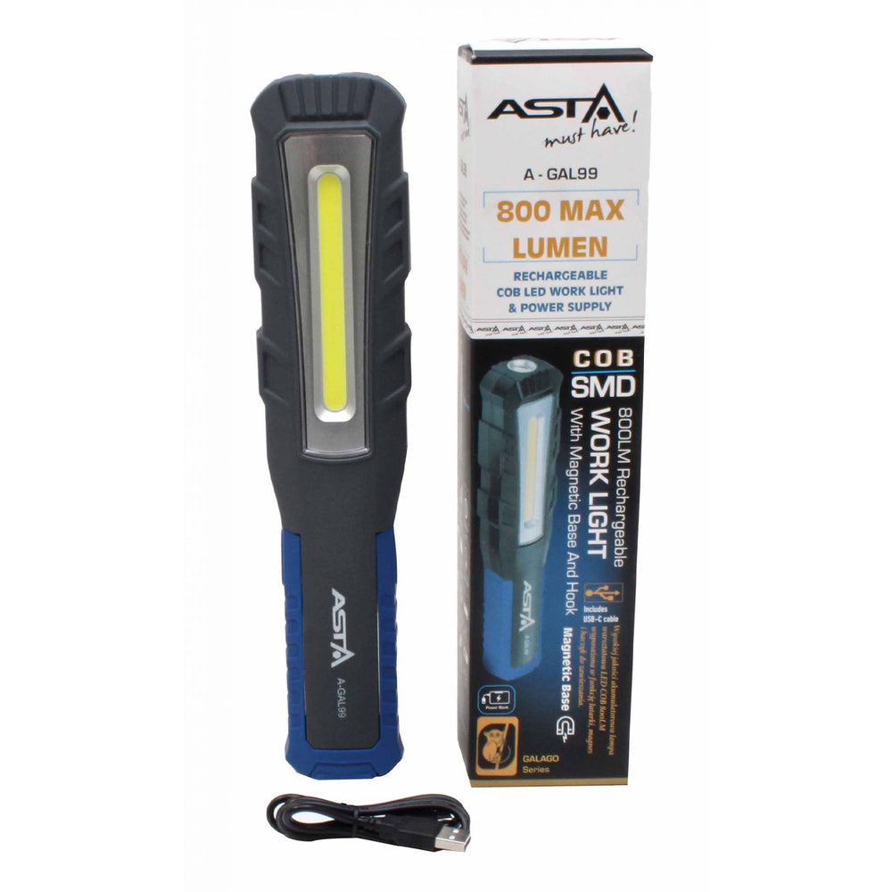 Akkumulátoros LED COB lámpa 800 lumeni ASTA