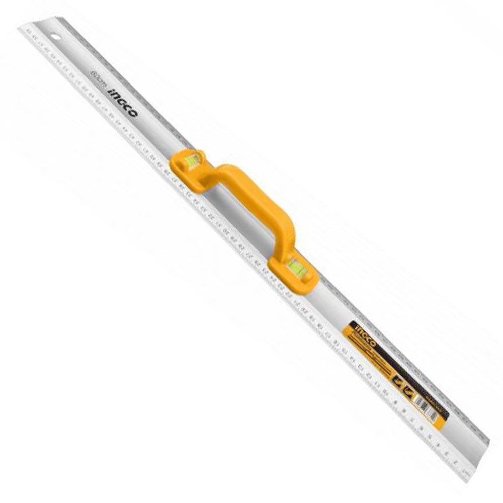 Alumínium vízmértékes vonalzó fogantyúval 60cm INGCO