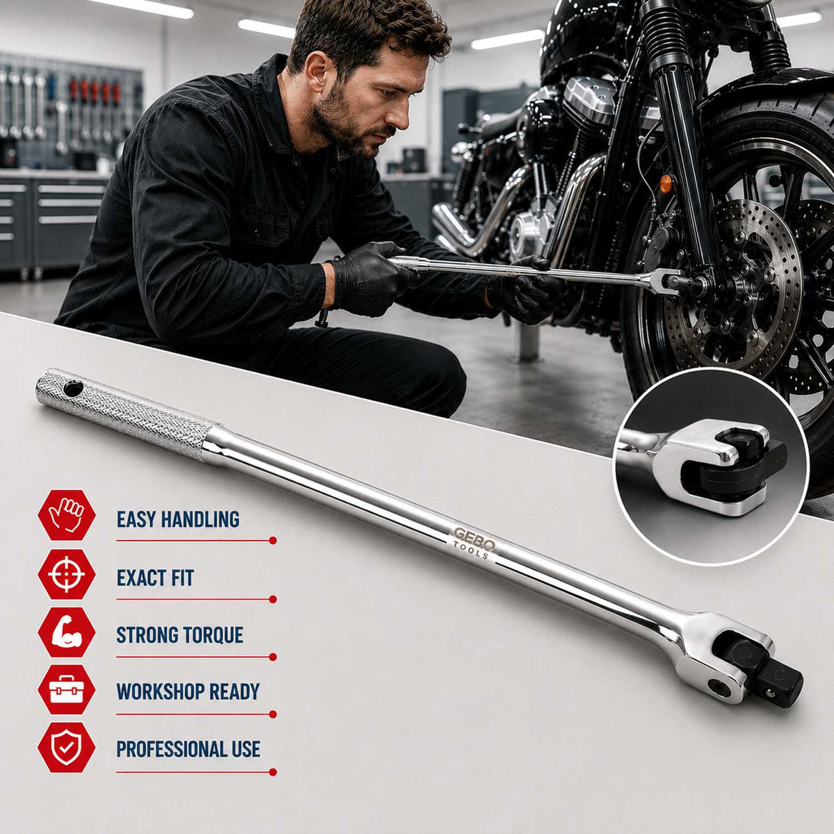 Hajtószár – erőkar 1/2 450mm GEBO TOOLS
