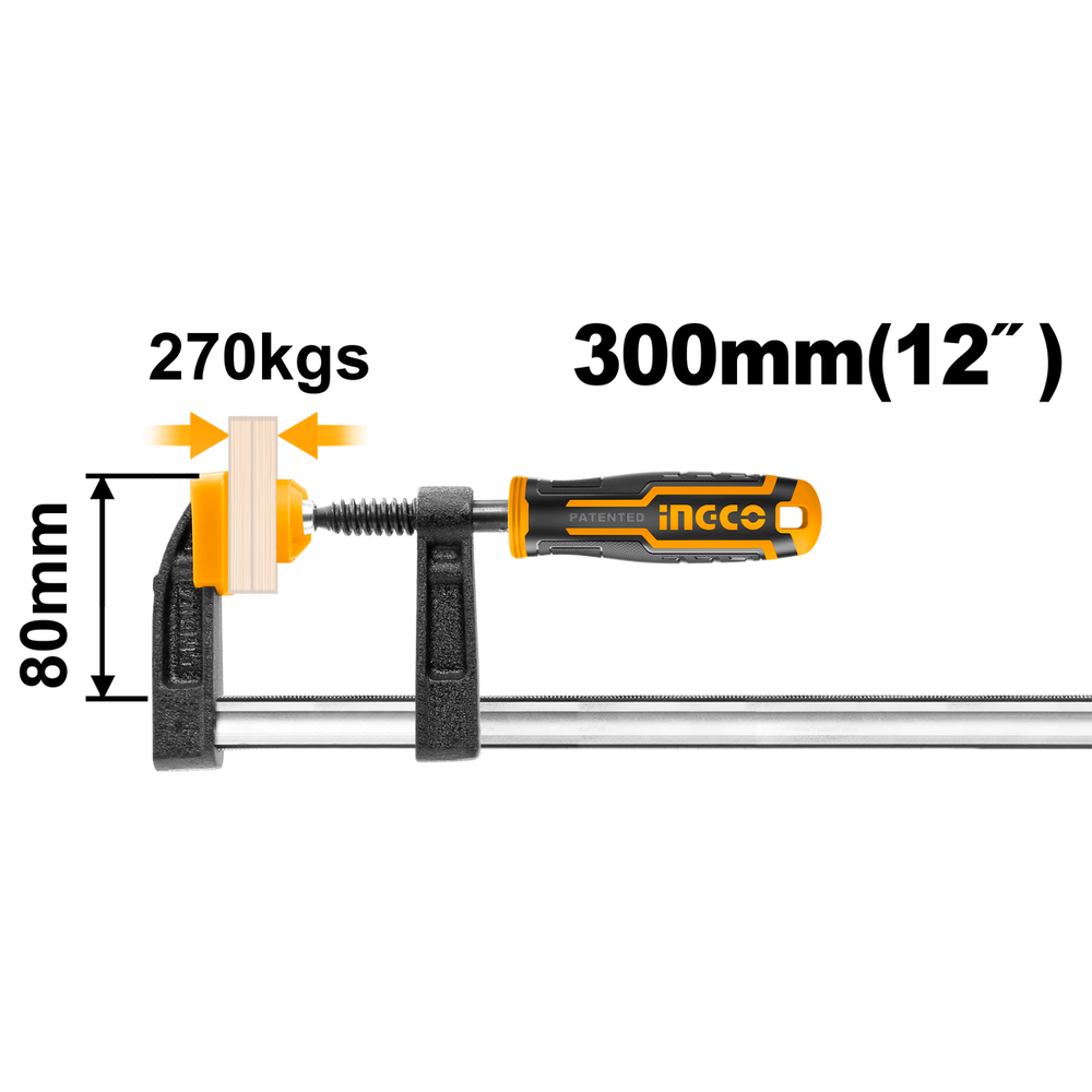 Asztalos szorító f 80 x 300mm típus INGCO