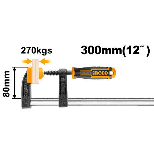 Asztalos szorító f 80 x 300mm típus INGCO
