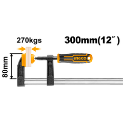 Asztalos szorító f 80 x 300mm típus INGCO