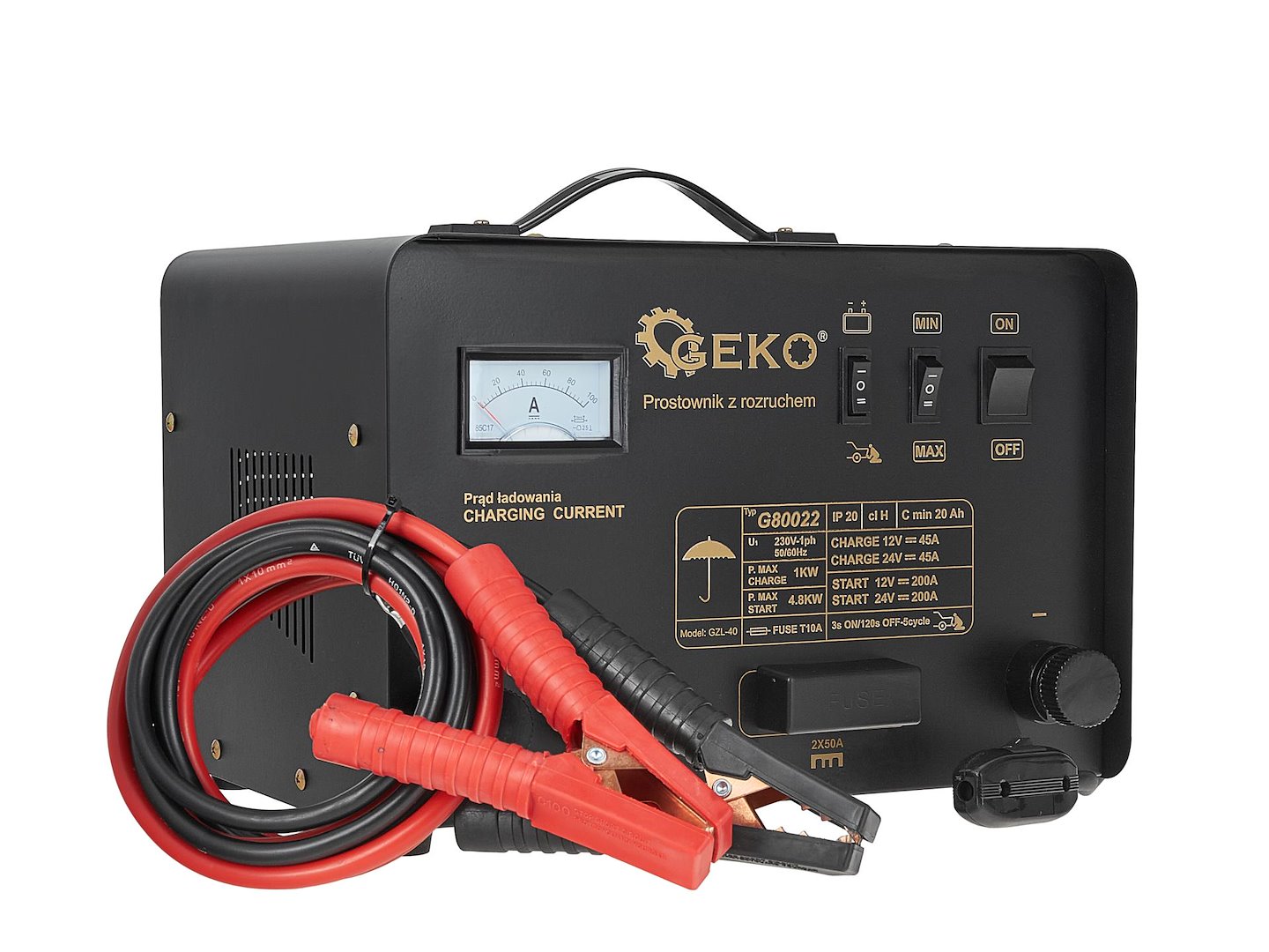 Autó akkumulátor töltő 12/24V 200A GEKO