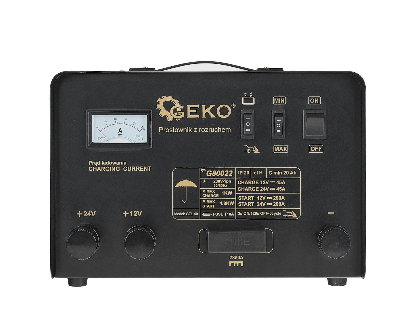 Autó akkumulátor töltő 12/24V 200A GEKO
