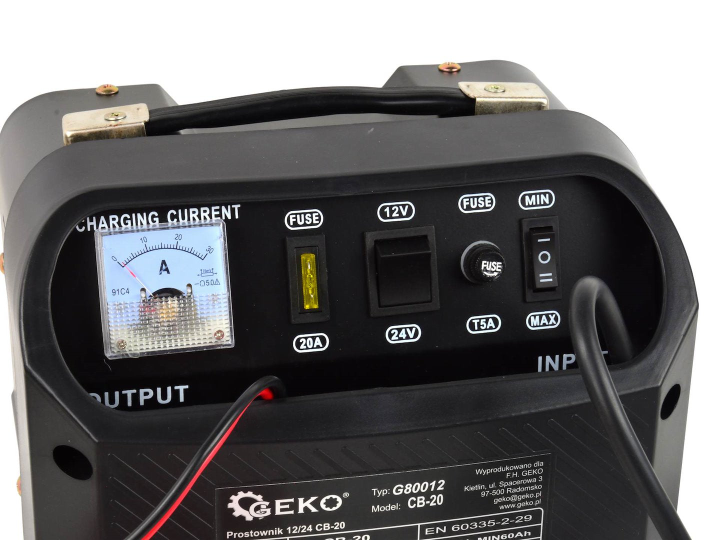Autó akkumulátor töltő 12/24V cb-20 12–18a 60–240 ah akkumulátorokhoz GEKO