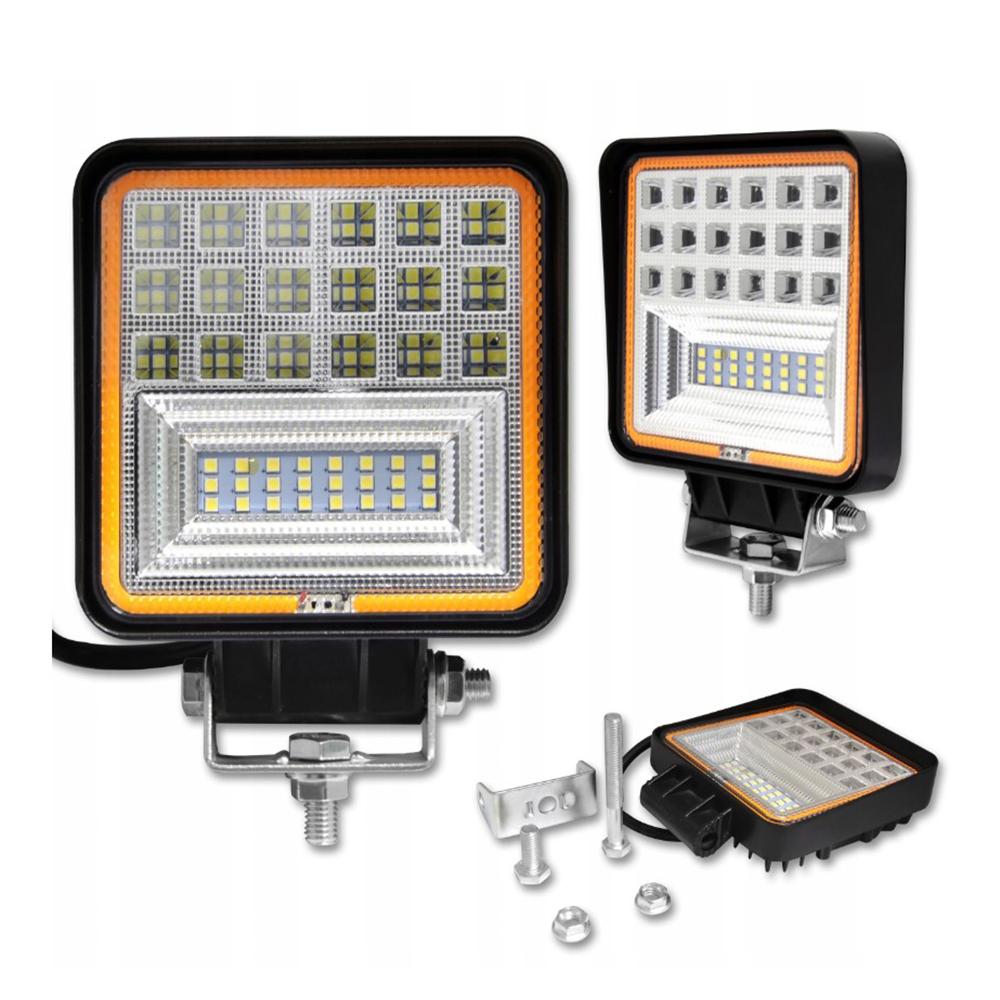 Autó LED projektor lámpa irányjelzővel 10-60v 126w