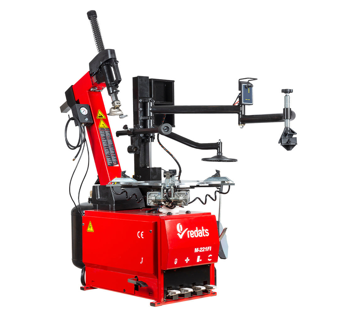Automata gumiszerelő – kerékszerelő gép 12"–24” 230V beépített felfújórendszerrel és runflat segédkarral