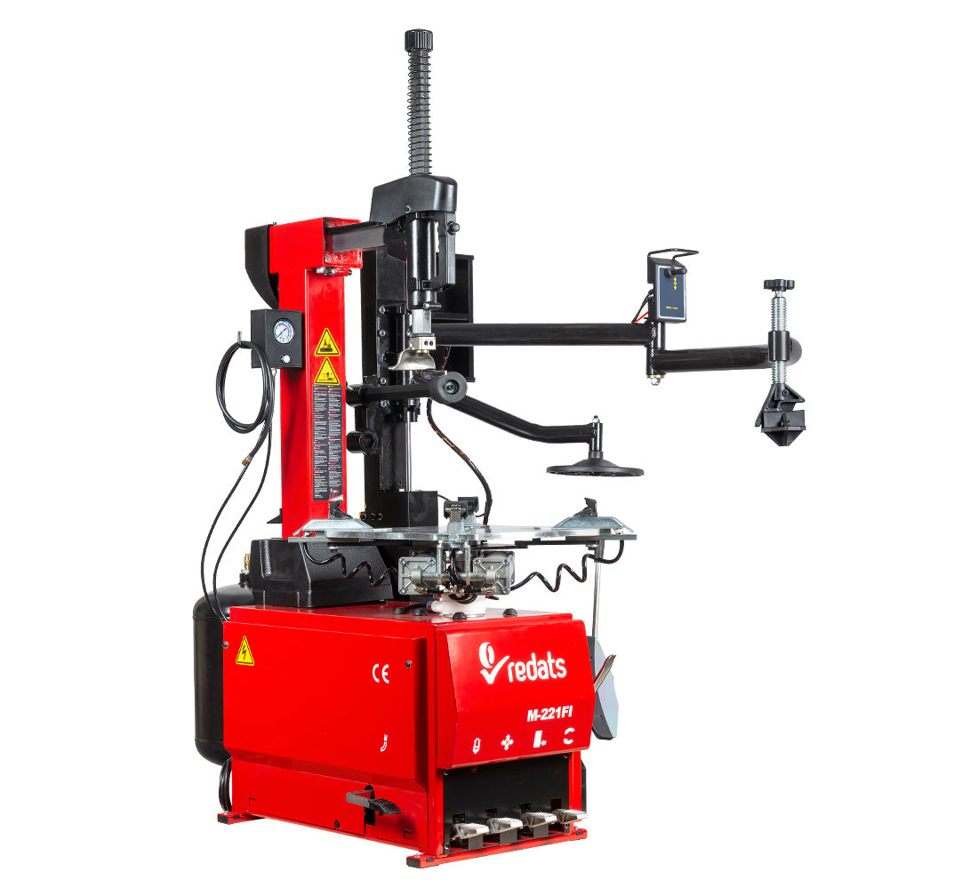 Automata gumiszerelő – kerékszerelő gép 12"–24” 230V beépített felfújórendszerrel és runflat segédkarral