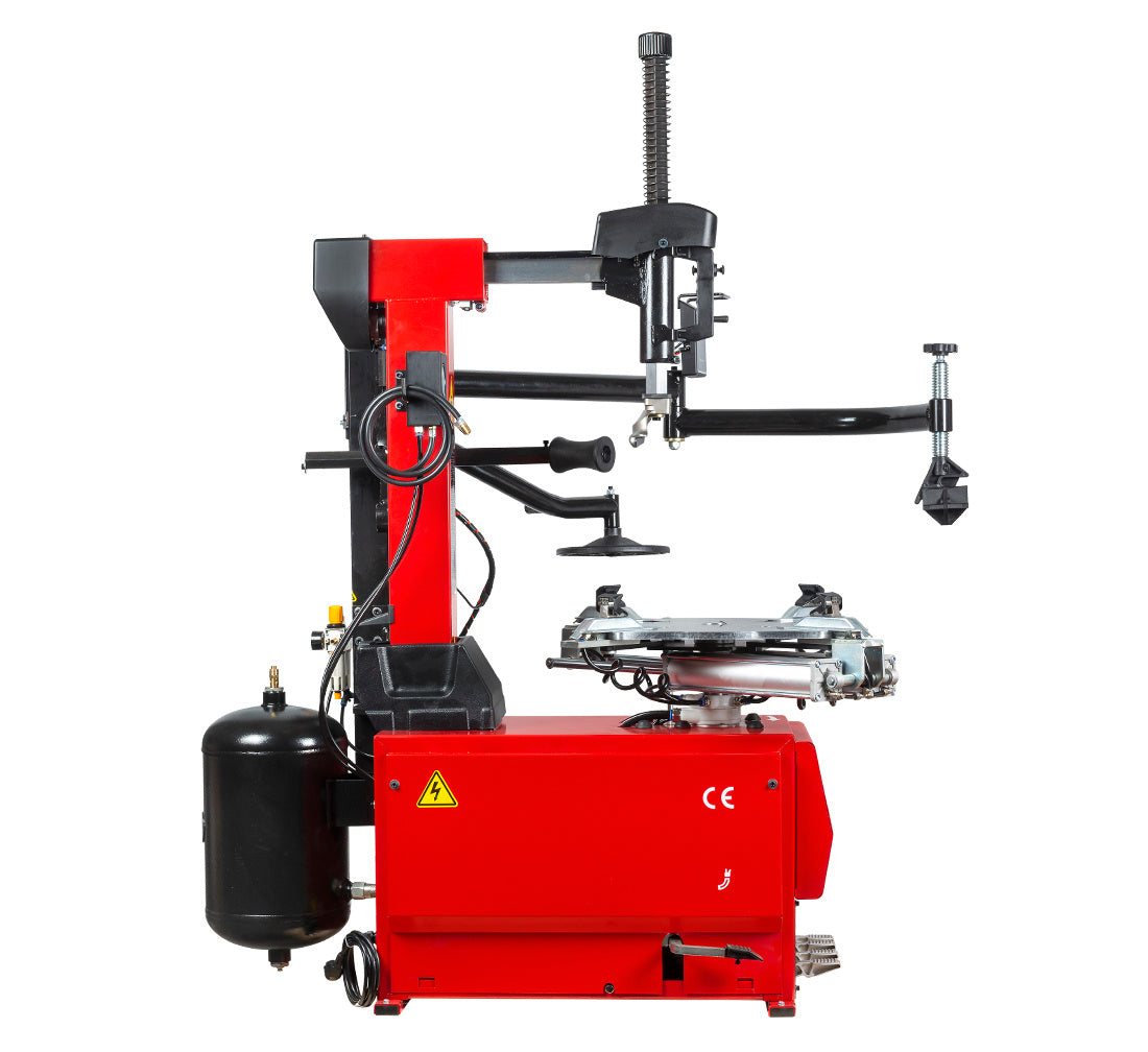 Automata gumiszerelő – kerékszerelő gép 12"–24” 230V beépített felfújórendszerrel és runflat segédkarral