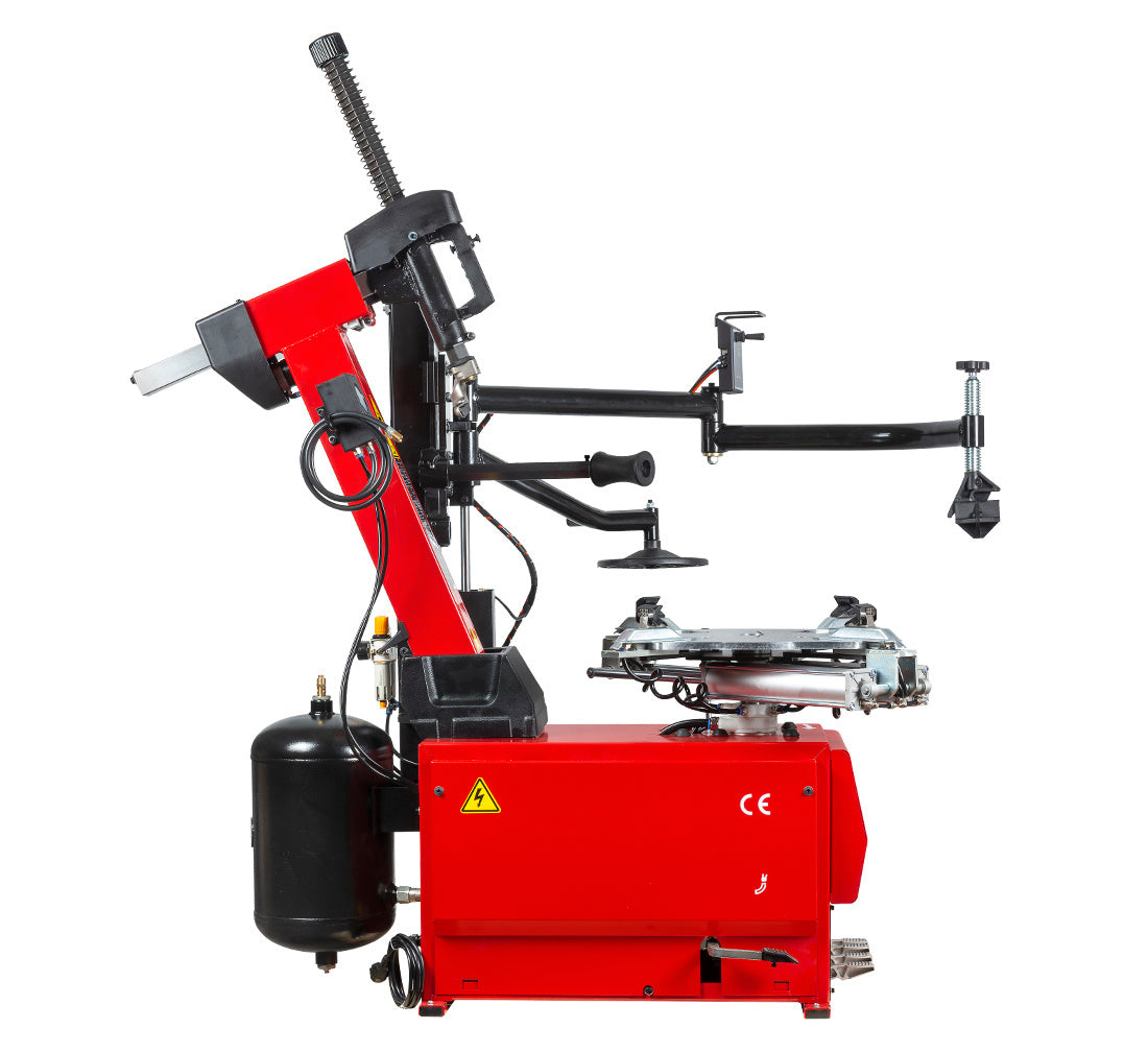 Automata gumiszerelő – kerékszerelő gép 12"–24” 230V beépített felfújórendszerrel és runflat segédkarral