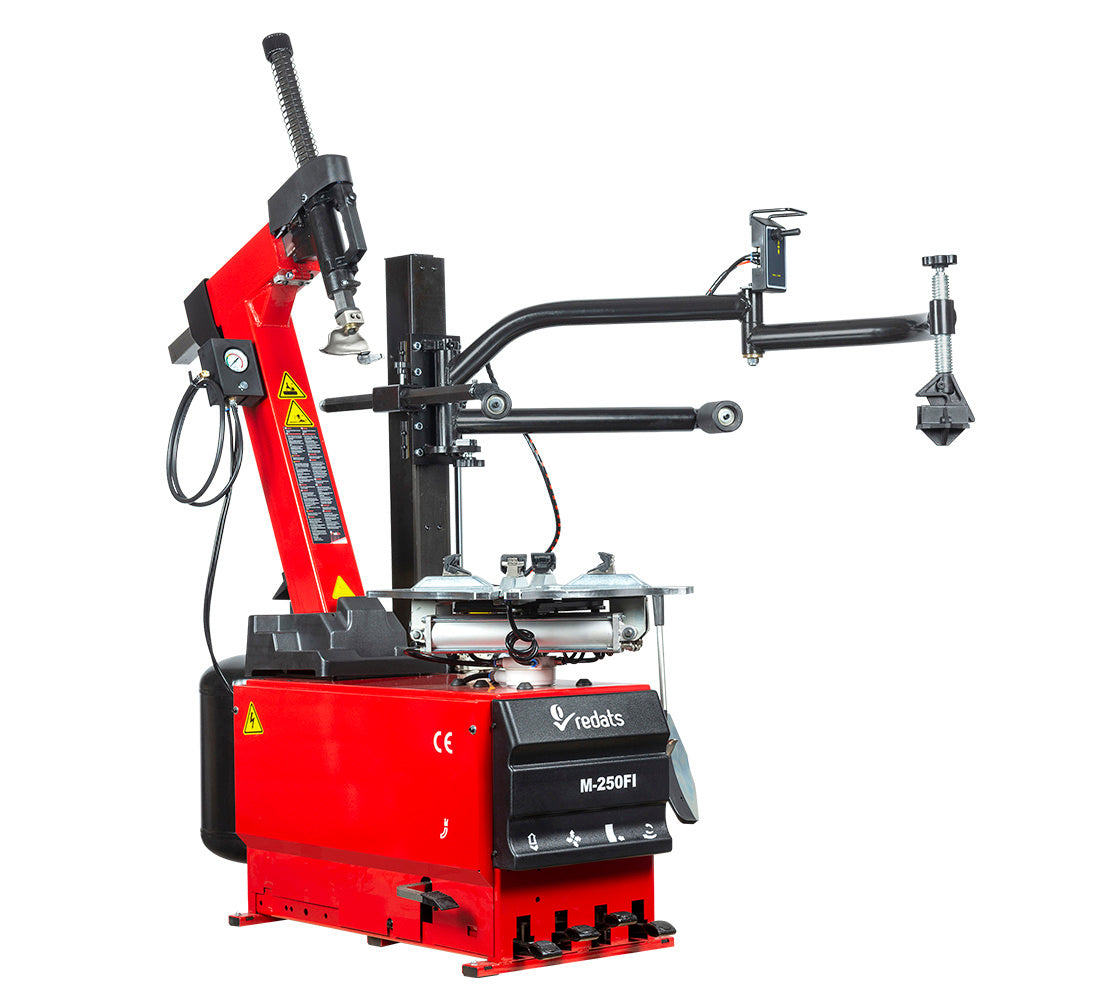Automata gumiszerelő – kerékszerelő gép 12"–26” 230V beépített felfújórendszerrel és runflat segédkarral