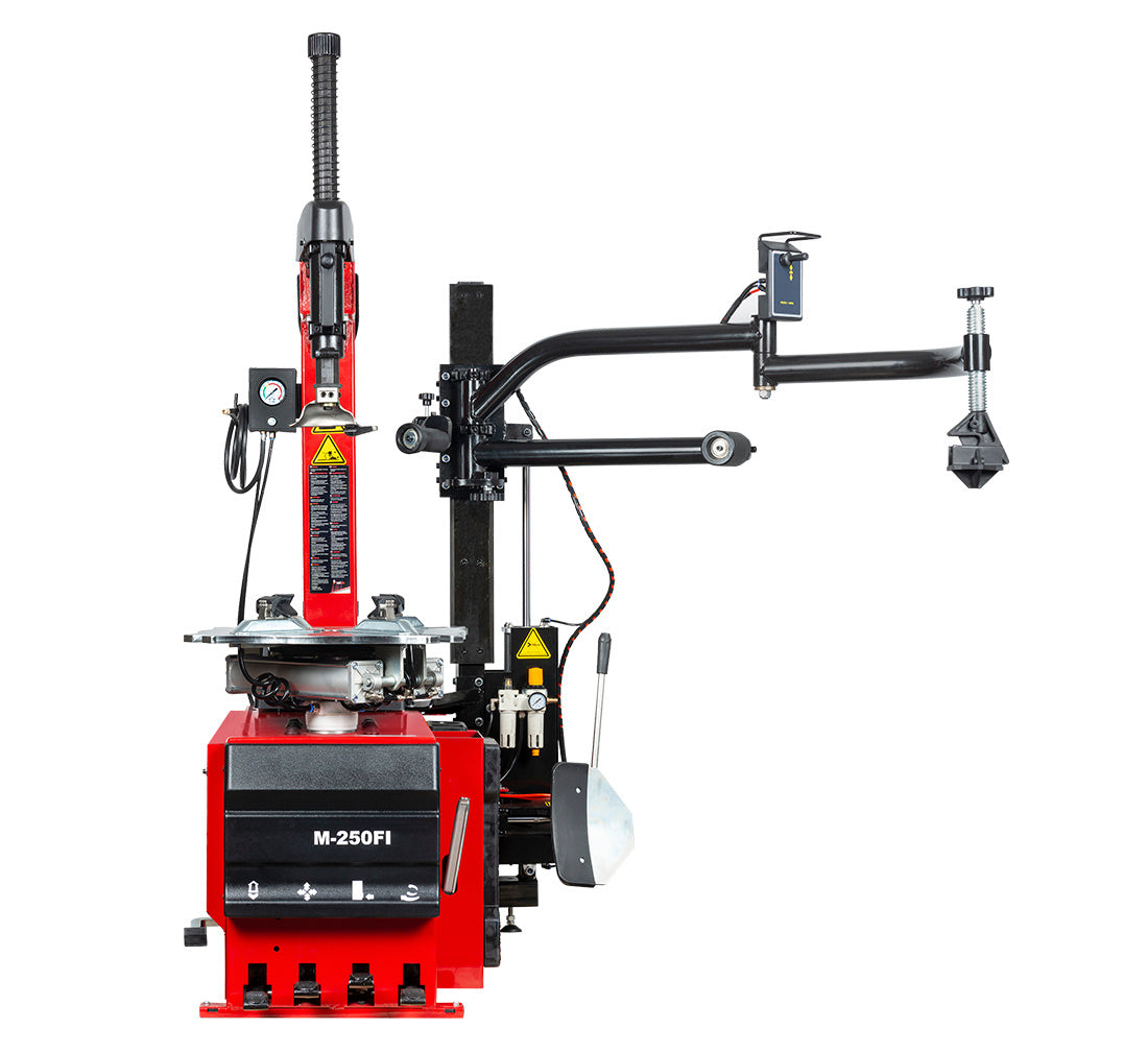 Automata gumiszerelő – kerékszerelő gép 12"–26” 230V beépített felfújórendszerrel és runflat segédkarral