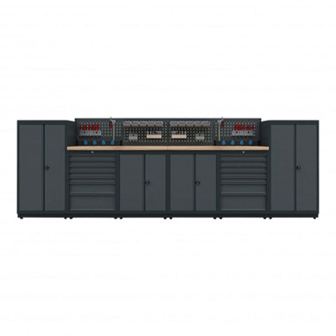 FÉM MŰHELYSZEKRÉNY KÉSZLET MUNKALAPPAL 3.72M H MODEL