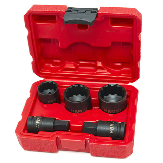 Bihexagonális gépi dugókulcs készlet féltengely – kerékagy szereléshez 1/2" 24-30-32mm VAG