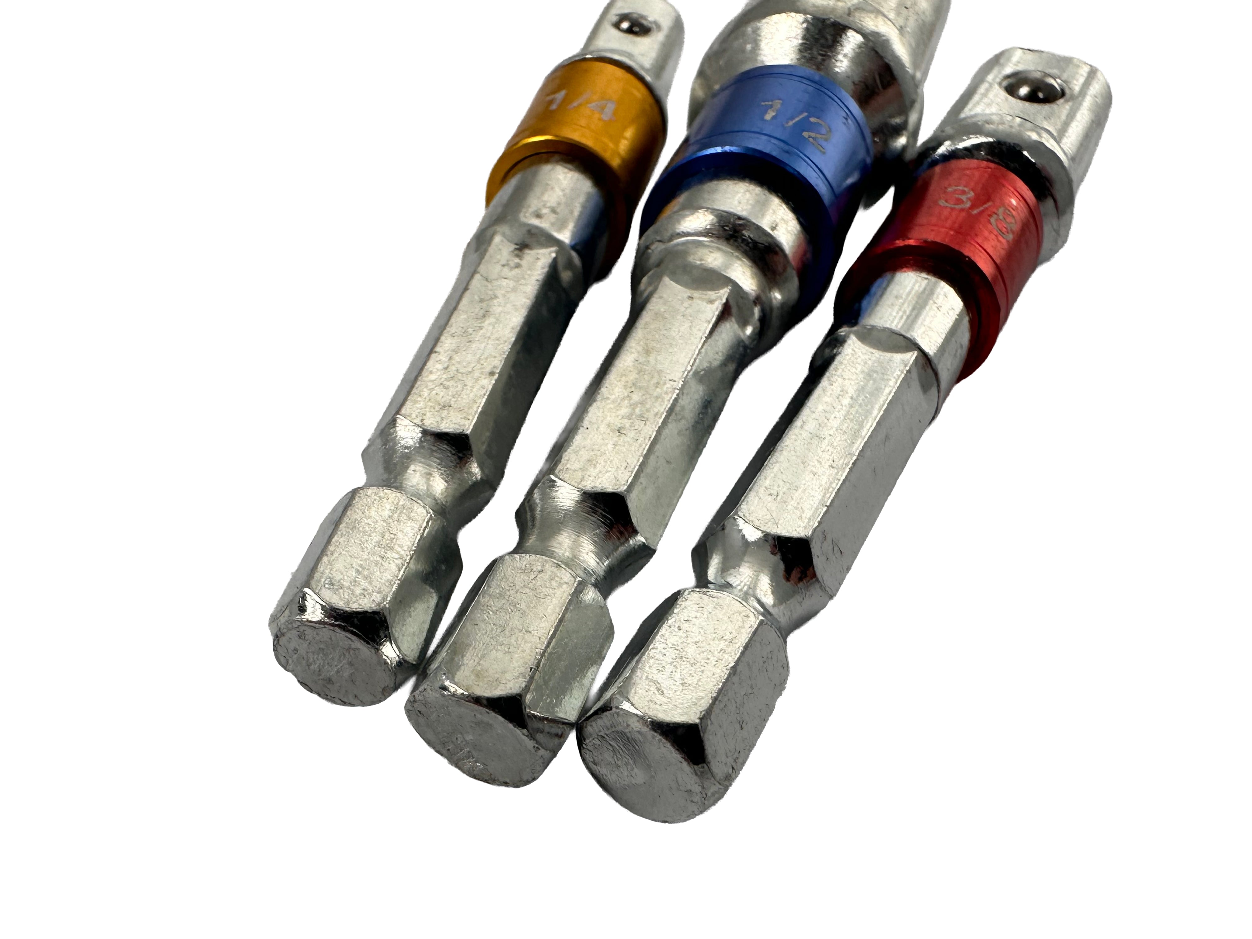 Bit adapter készlet hexagonális 3Db 1/4 3/8 1/2
