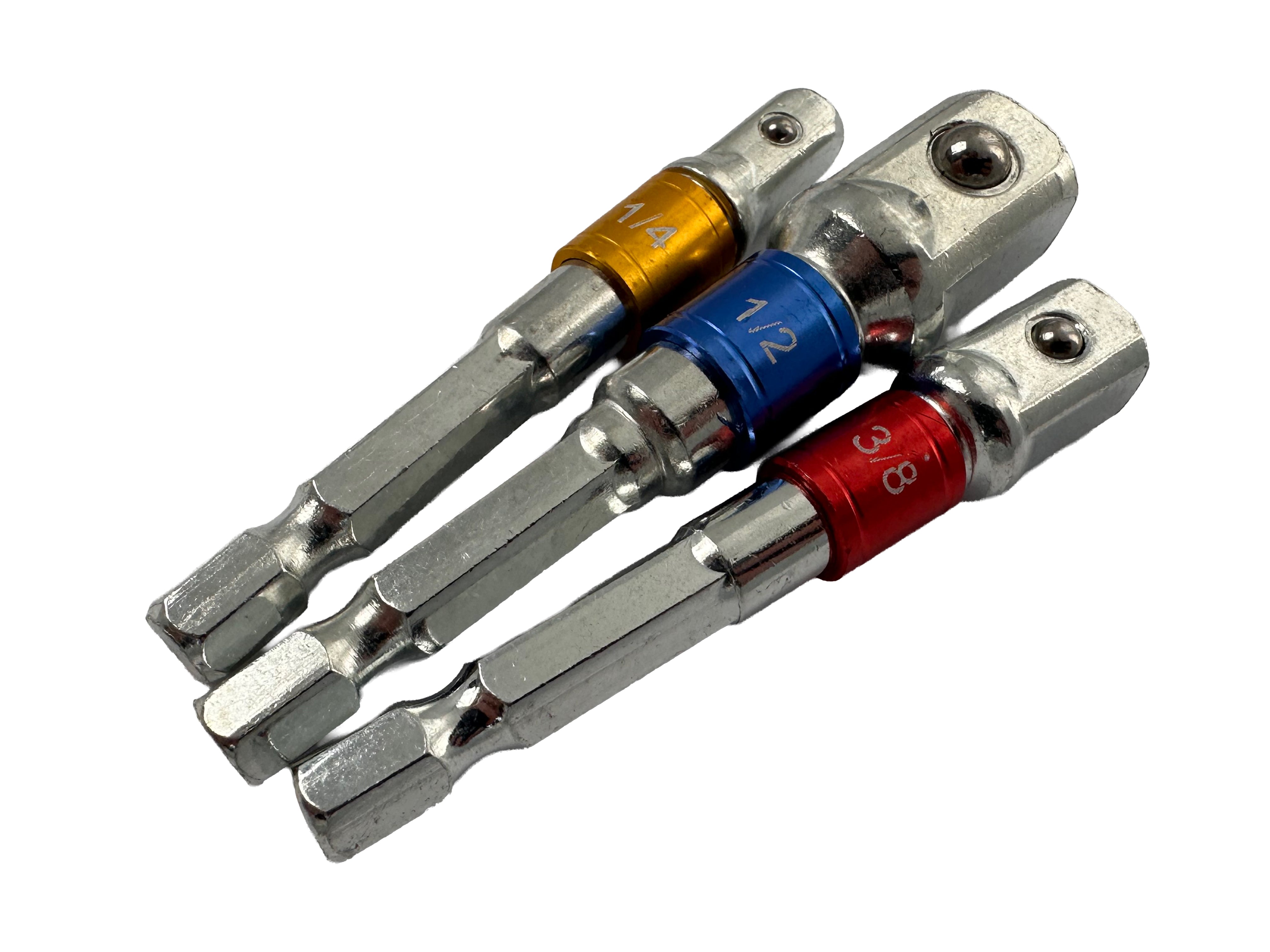 Bit adapter készlet hexagonális 3Db 1/4 3/8 1/2