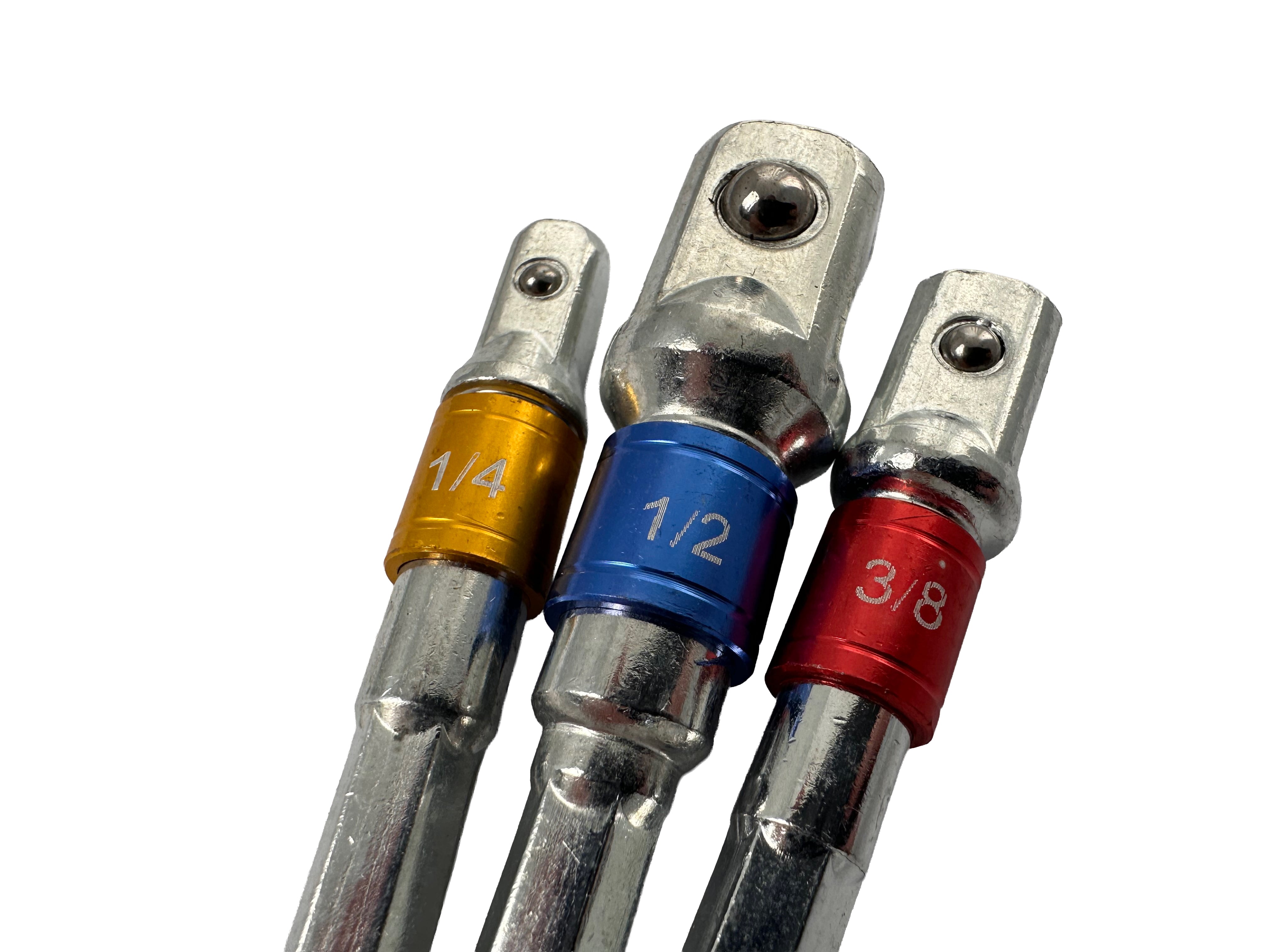 Bit adapter készlet hexagonális 3Db 1/4 3/8 1/2