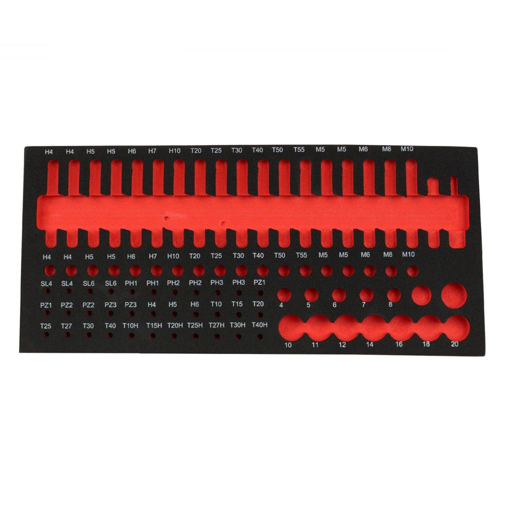Bit imbus TORX tároló szerszámos szerény habszivacs modul 85 db