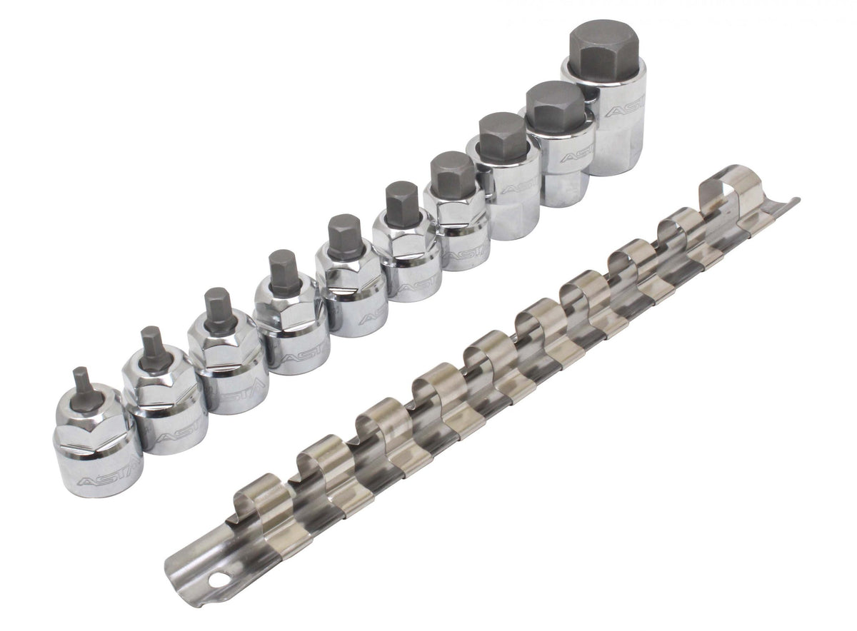 Bit imbusz készlet hexagonális h3 - h14 3/8"-1/2" 10 db