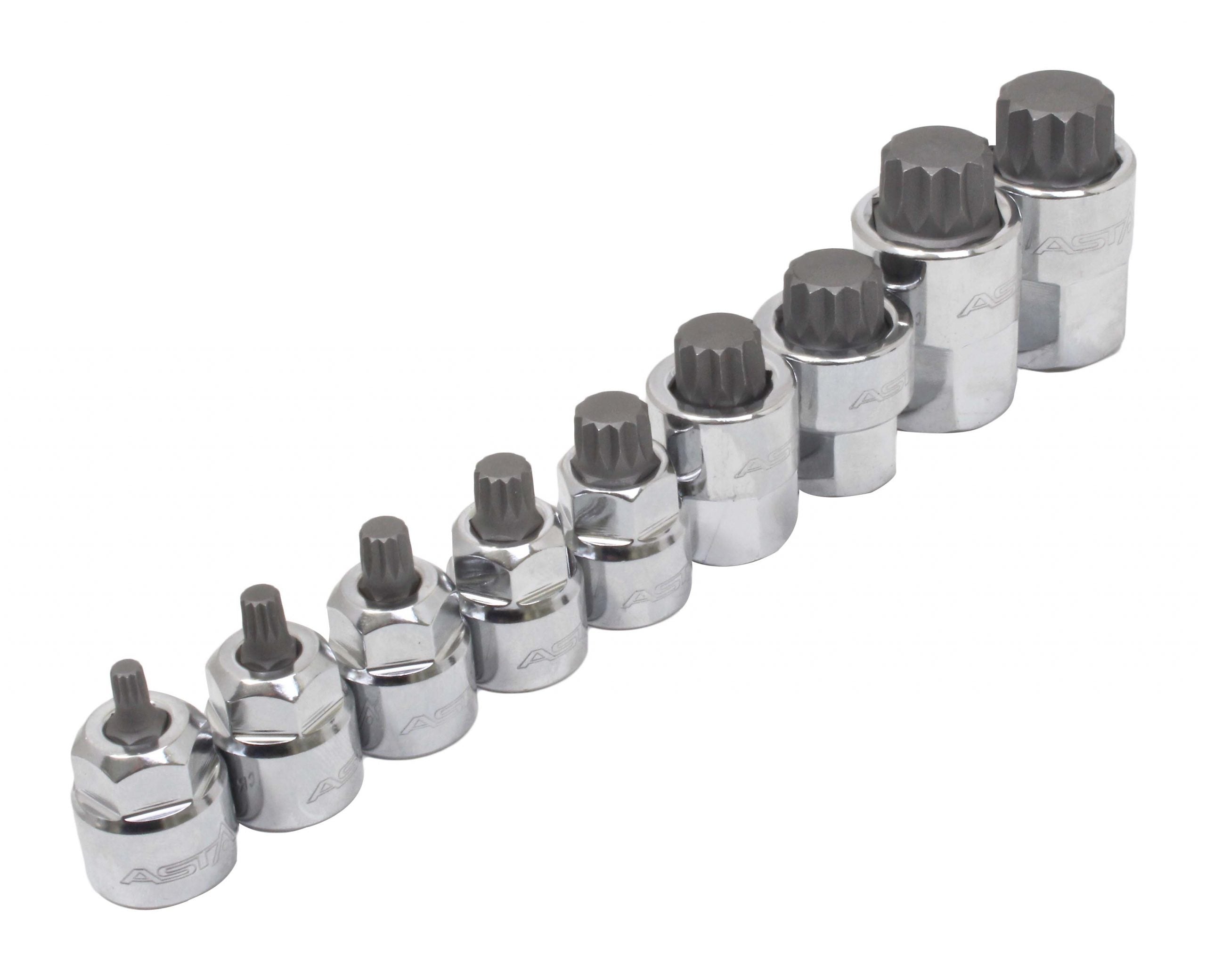 Bit készlet m4-m18 XZN 3/8" - 1/2" 9 db