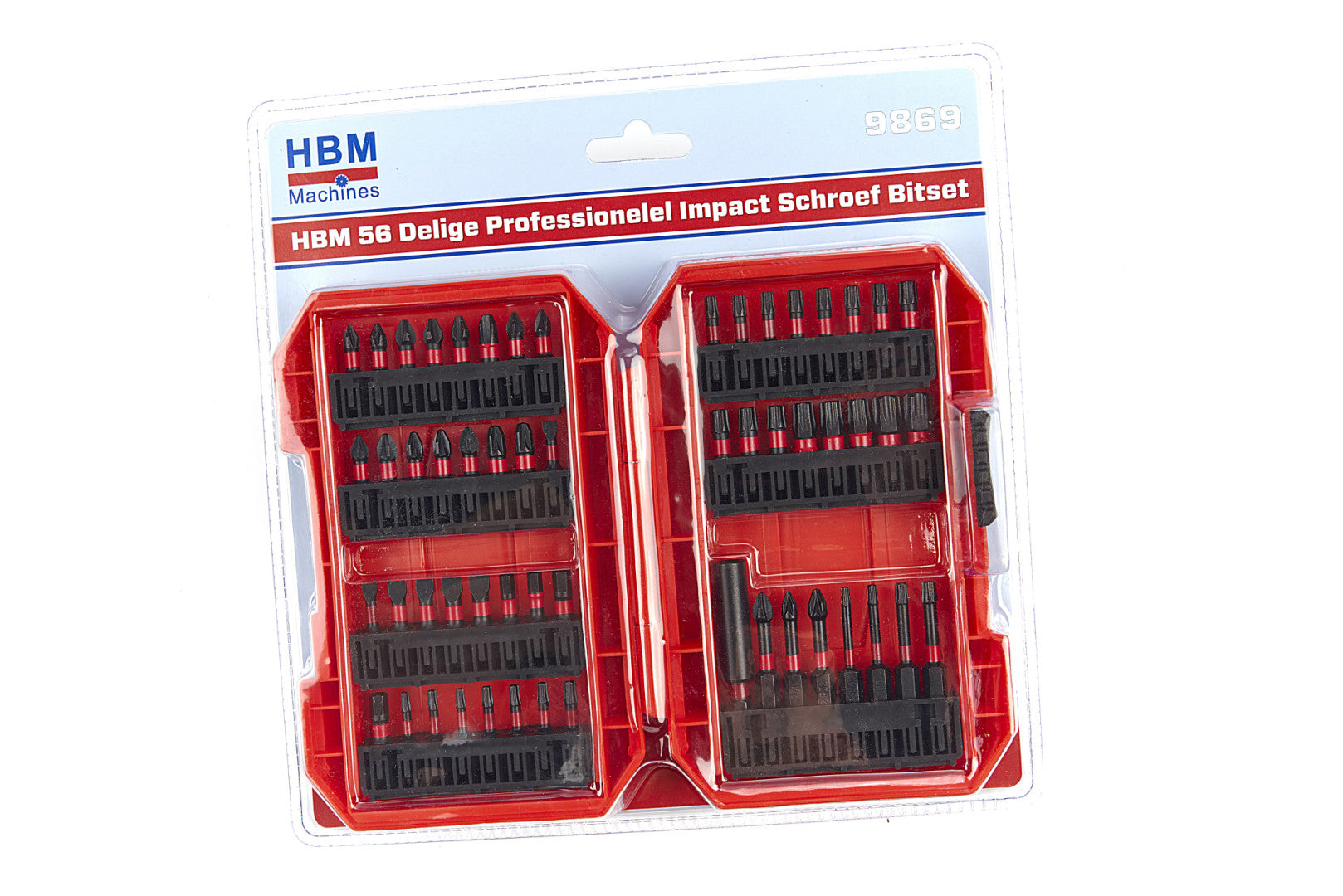 Bit készlet ütvecsavarozóhoz 56 db HBM