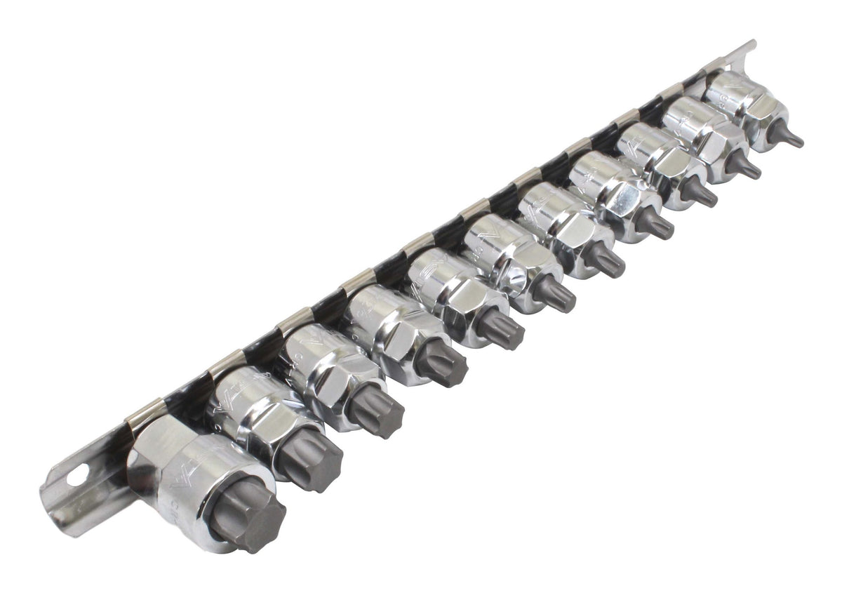 Bit TORX készlet t10 - t60 3/8" 11 db