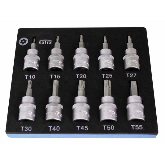 Bit TORX szerszámos szekrény modul készlet 3/8" t10-t55 50 mm