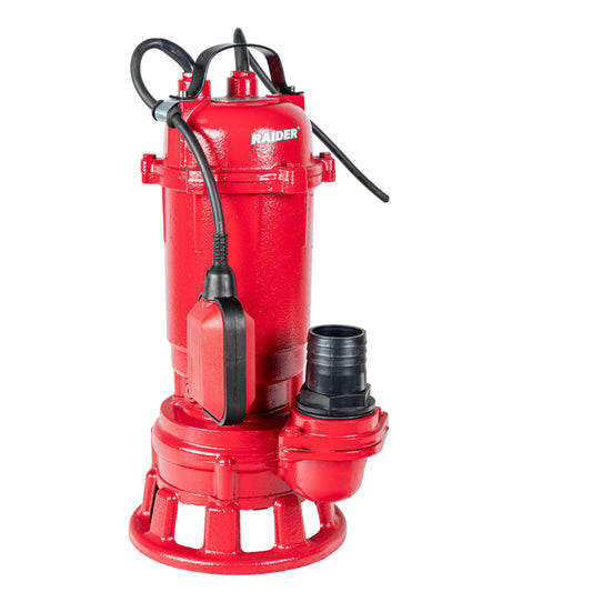 Búvárszivattyú szennyezett vízhez darálóval 1100W 1" 300L/perc 13m RAIDER rd-cawp56