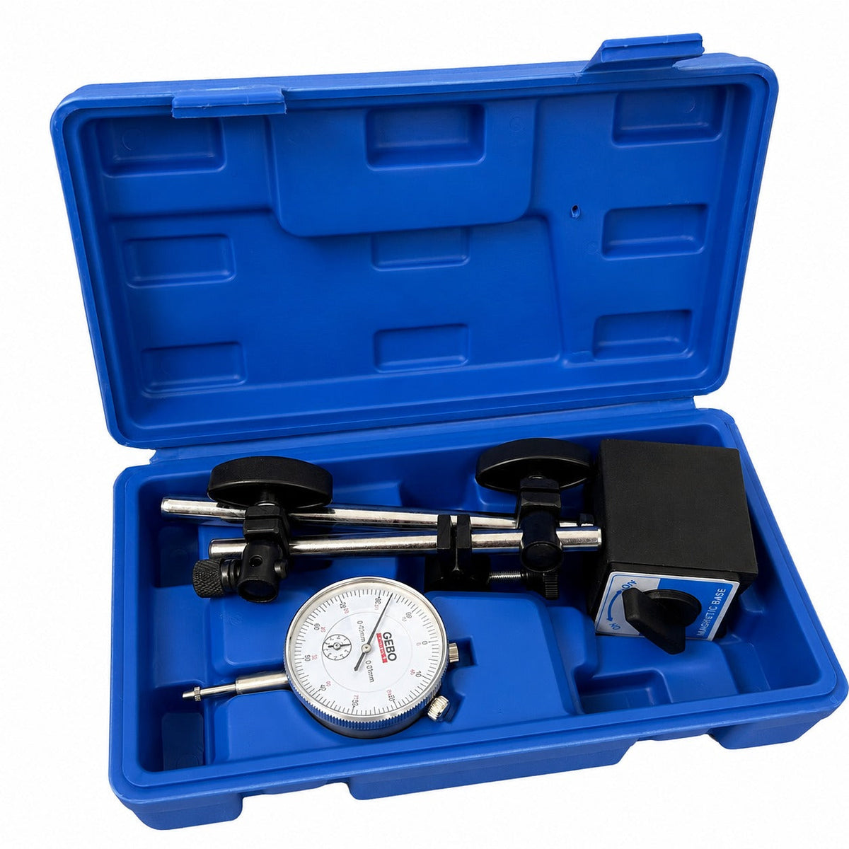 Indikátor óra mágneses állvánnyal 0-10mm GEBO TOOLS