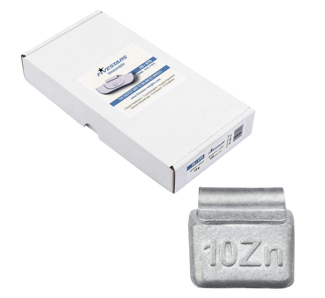 Centírozó keréksúly készlet acél felnikhez 10 g 100 db