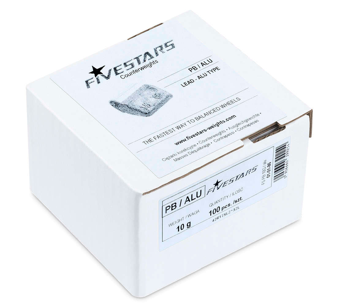 Centírozó keréksúly készlet alumínium felnikhez 10 g 100 db