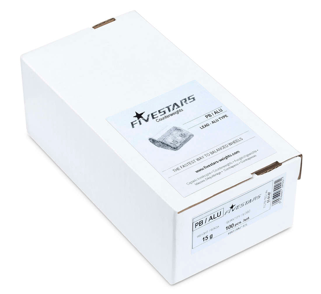 Centírozó keréksúly készlet alumínium felnikhez 15 g 100 db