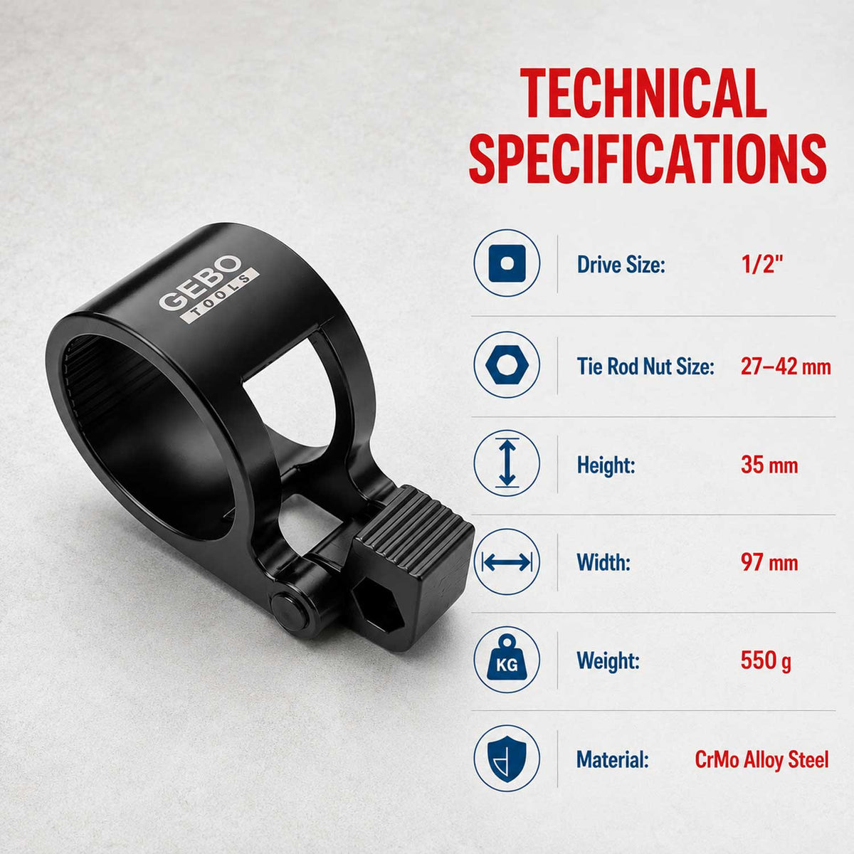 Axiál csukló szerelő 27-42 mm GEBO TOOLS